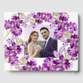 Lila Foto für kinderlose Blume Gästebuch (Rückseite)