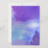 Lila Foto-Gedenkankündigung Einladung (Rückseite)