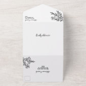 Lila Foto-Hochzeit von blühenden Branchen All In One Einladung (Außenbereich)