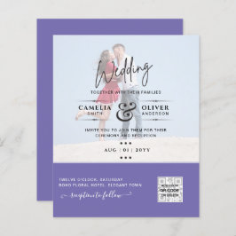 Lila Foto Hochzeitsstichtag QR-Code Rett