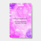 Lila Foto-ID-Abzeichen für Sparkle-Mitarbeiter Ausweis (Back)