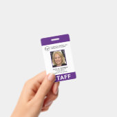 Lila Foto-ID des Mitarbeiters eines benutzerdefini Ausweis (Handheld)