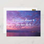 Lila Foto im Sonnenuntergang Postkarte (Vorne/Hinten)