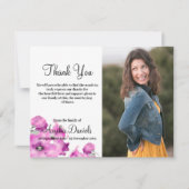 Lila Foto im Speicher dank Karte (Vorderseite)