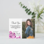 Lila Foto im Speicher dank Karte (Stehend Vorderseite)