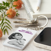 Lila Foto mit der besten Mama Schlüsselanhänger (Vorderseite rechts)