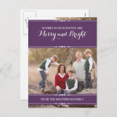 Lila Foto mit schlichter Note Postkarte (Vorne/Hinten)