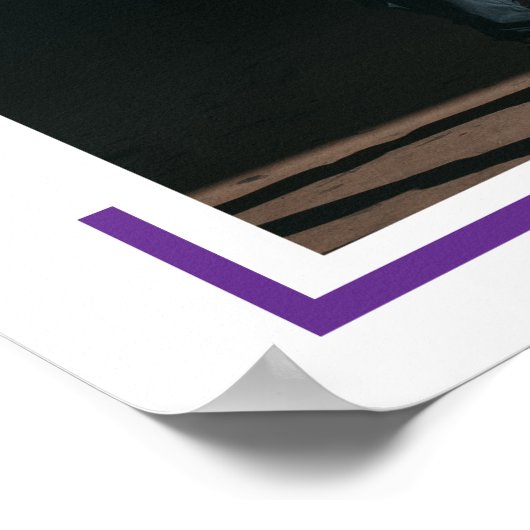 Lila Foto Moderner Abschluss Poster (Ecke)