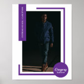 Lila Foto Moderner Abschluss Poster (Vorne)