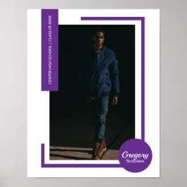 Lila Foto Moderner Abschluss Poster