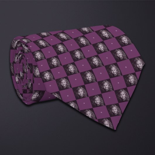 Lila Foto-Muster 1 Foto Neck Tie Krawatte