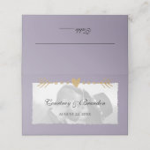 Lila Foto Platzkarte (Außenseite Aufgefaltet)