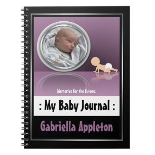 Lila Foto Reflection - My Baby Journal Notizblock