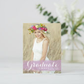 Lila Foto-Splash-Abschluss Postkarte (Stehend Vorderseite)