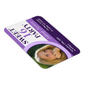 Lila Foto Sweet 16 Party Einladungen Flachbildschi Magnet (Rechte Seite)