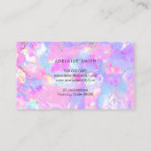 lila Foto-Visitenkarte für Rosa Opel Visitenkarte (Rückseite)