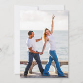 Lila FOTO-WEDING-QR-Code Rett Einladung (Rückseite)