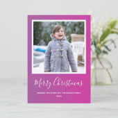 Lila Foto Weihnachten (Stehend Vorderseite)