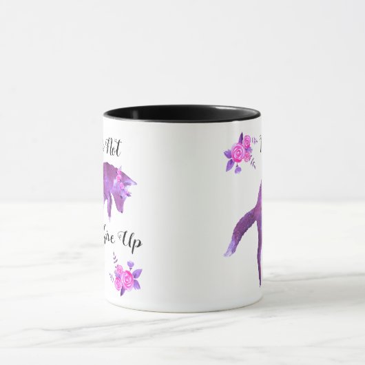 Lila Fox und rosa Rosen gebe ich nicht Tasse auf (Zentrum)