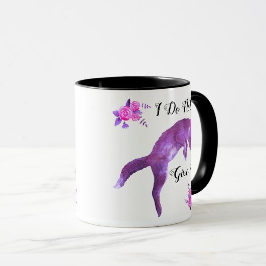 Lila Fox und rosa Rosen gebe ich nicht Tasse auf (VorderseiteRechts)