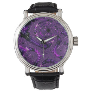 Lila Fraktal Armbanduhr