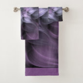 Lila Fraktal-Blume Badhandtuch Set (Insitu)