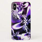 Lila Fraktal-Blume iPhone Kasten Case-Mate iPhone Hülle (Rückseite)