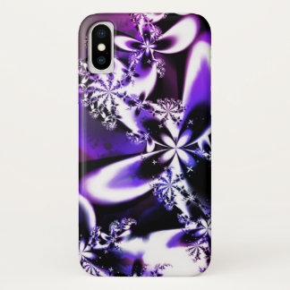 Lila Fraktal-Blume iPhone Kasten iPhone X Hülle