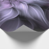Lila Fraktal Blume Muster, dekorative Blumenmuster Geschenkpapier (Ecke)