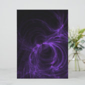 lila Fraktal Einladung (Stehend Vorderseite)