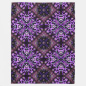 Lila Fraktal Fleecedecke (Vorderseite)