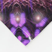 Lila Fraktal Fleecedecke (Ecke)