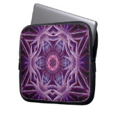 Lila Fraktal Hexagon Star Art Notebook Laptopschutzhülle (Vorderseite Links)
