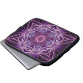 Lila Fraktal Hexagon Star Art Notebook Laptopschutzhülle (Vorne Knopf)