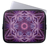 Lila Fraktal Hexagon Star Art Notebook Laptopschutzhülle (Vorderseite)