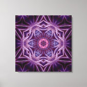 Lila Fraktal Hexagon Star Leinwand (Vorderseite)