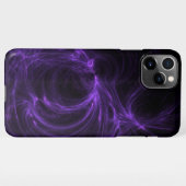 Lila Fraktal iPhone Hülle (Rückseite (Horizontal))