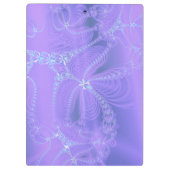 Lila Fraktal-Ketten Klemmbrett (Rückseite)