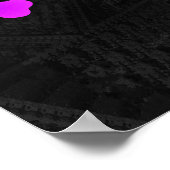 Lila Fraktal mit 3D-Fraktal-Hintergrund Poster (Ecke)