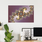 Lila - Fraktal Poster (Heimbüro)