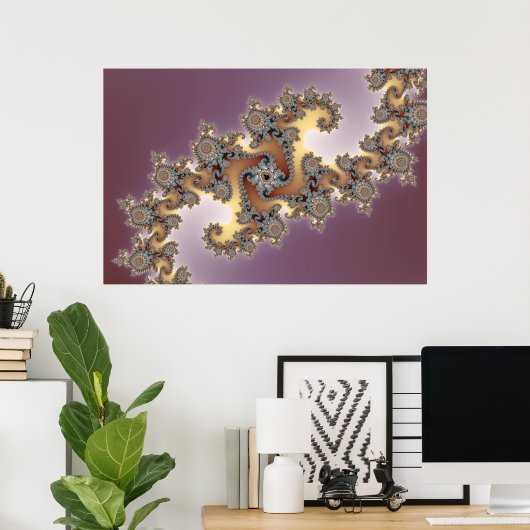 Lila - Fraktal Poster (Heimbüro)