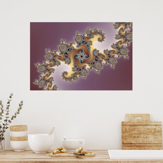 Lila - Fraktal Poster (Küche)