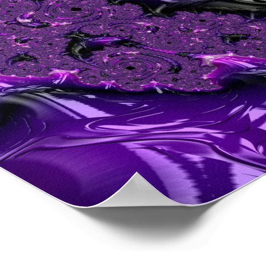 Lila Fraktal Poster (Ecke)