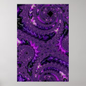 Lila Fraktal Poster (Vorne)