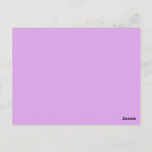 lila Fraktal Postkarte (Rückseite)