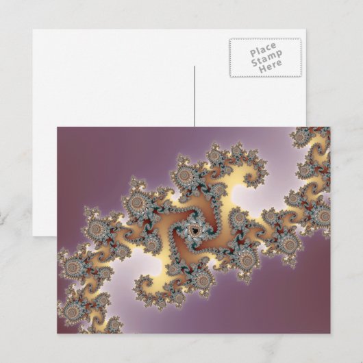 LILA - FRAKTAL POSTKARTE (Vorne/Hinten)