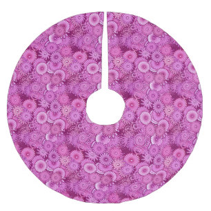 lila Fraktal, rosa, pflaumenförmig, lila Polyester Weihnachtsbaumdecke