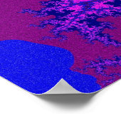 Lila Fraktal Splash Poster (Ecke)