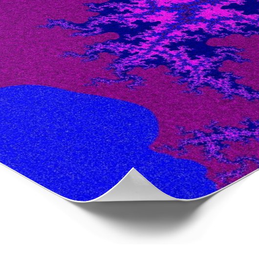 Lila Fraktal Splash Poster (Ecke)