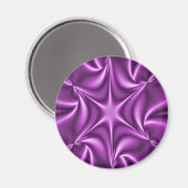 Lila Fraktal Starflower Magnet (Vorderseite/Rückseite)